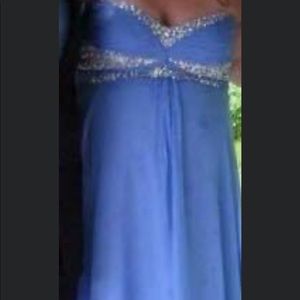 Periwinkle night moves prom dress